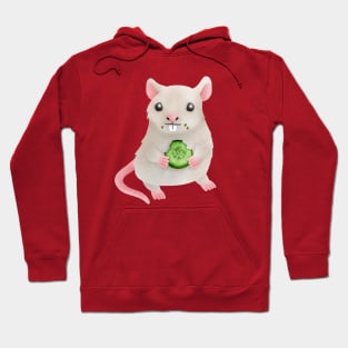 Pet rat eating cucumber Hoodie